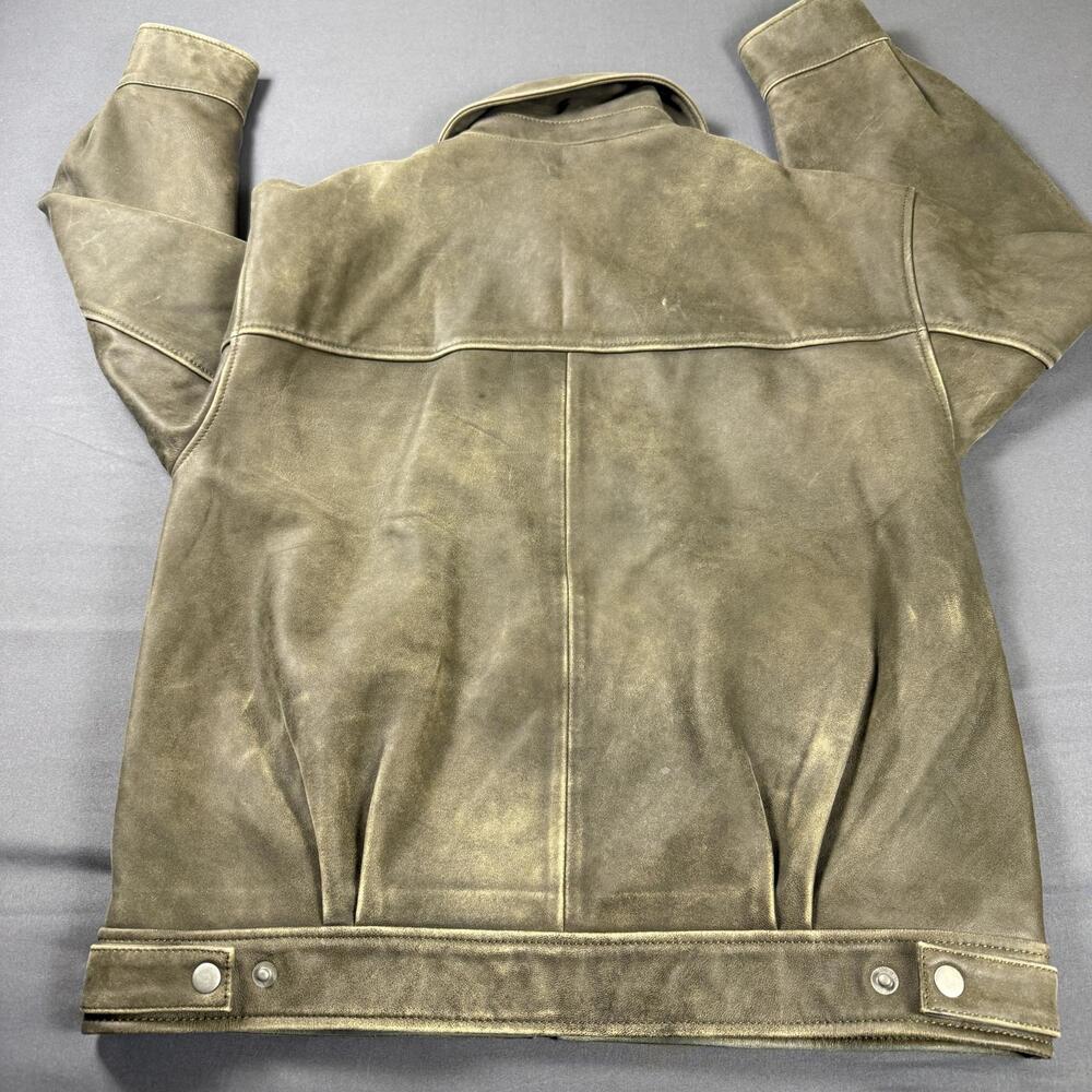 100% Leather Oversized Bomber Jacket By Quince Women's Size Small - Picture 5 of 5